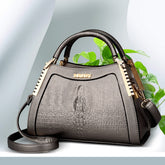 Women’s Fashion Handbag – PU Leather Crocodile Pattern Shoulder Bag | Lovana UK